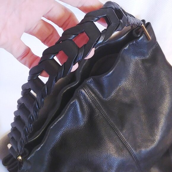 Vince Camuto Ruedi Leather Slouchy Hobo Bag in Black EUC - Picture 4 of 9